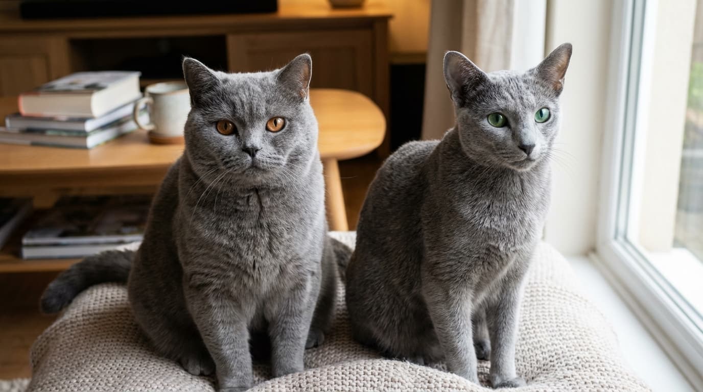 British Blue or Russian Blue? How to Tell These Silver Beauties Apart