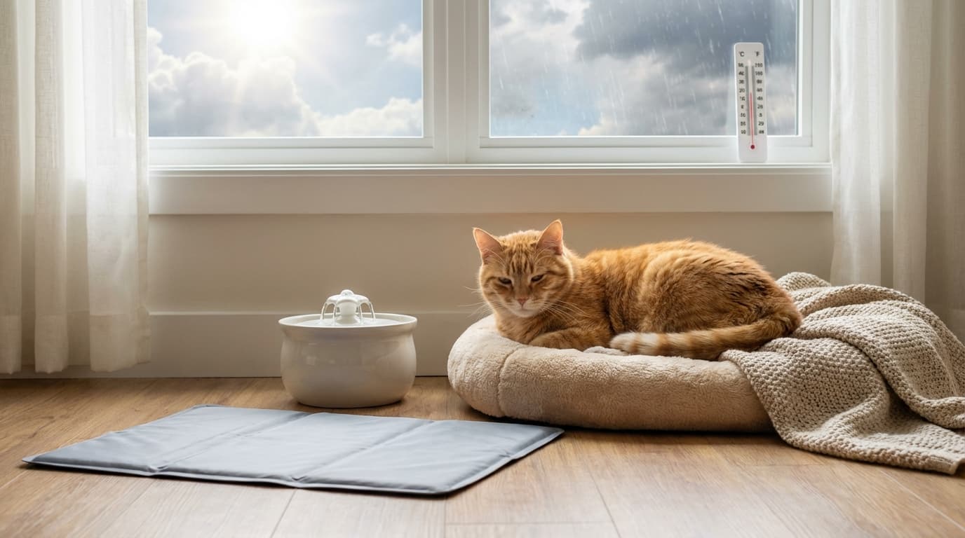 How to Keep Your Indoor Cat Comfy When the Weather Gets Weird