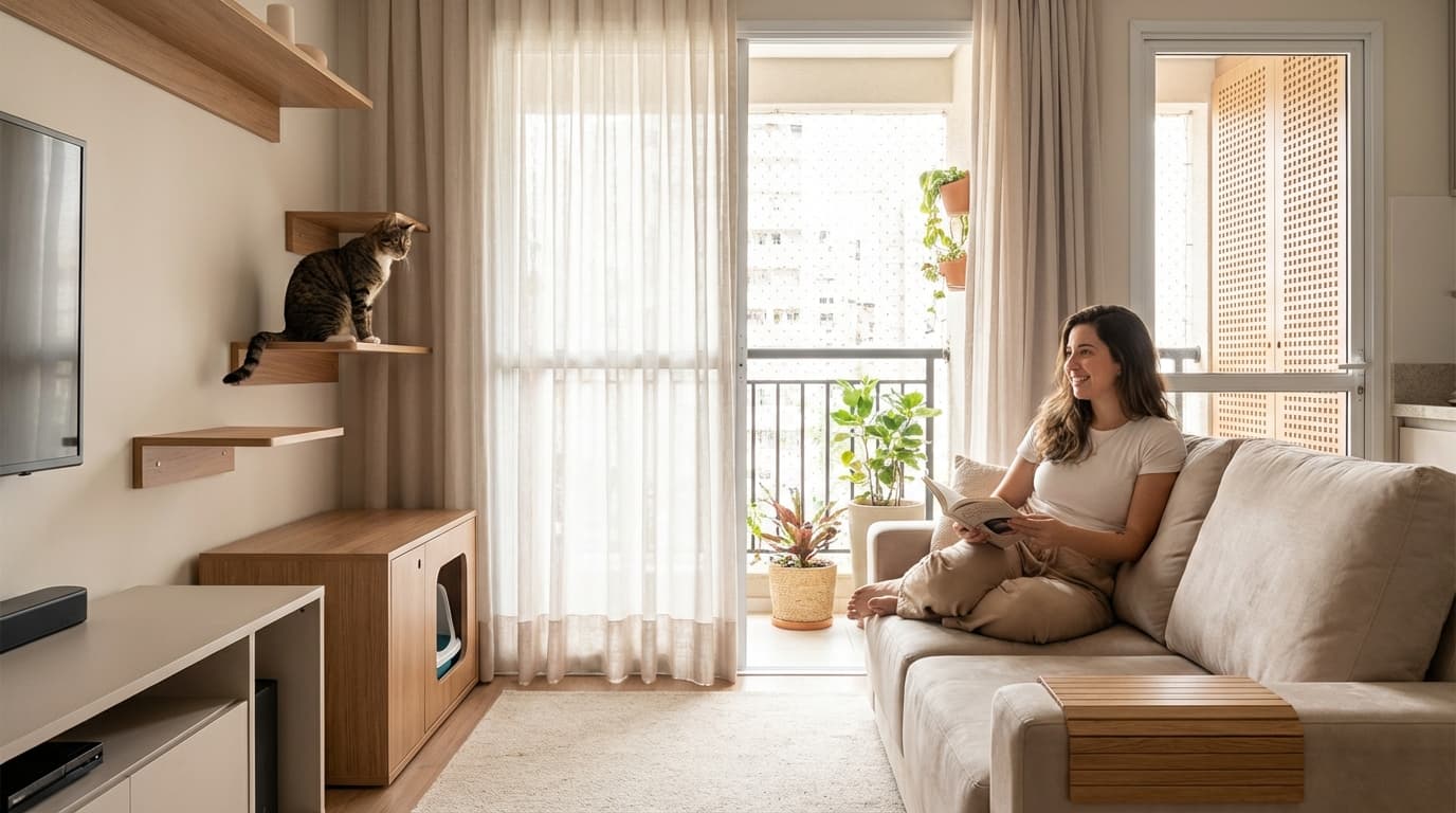 How to Share a Tiny Studio With Your Cat (Without Losing Your Mind or Your Style)
