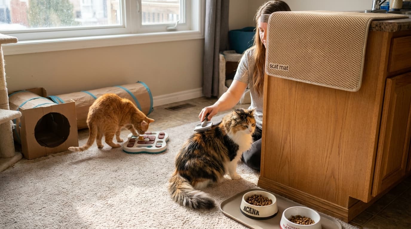 Happy Indoors: Better Food, Less Shedding, and Zero Counter Surfing