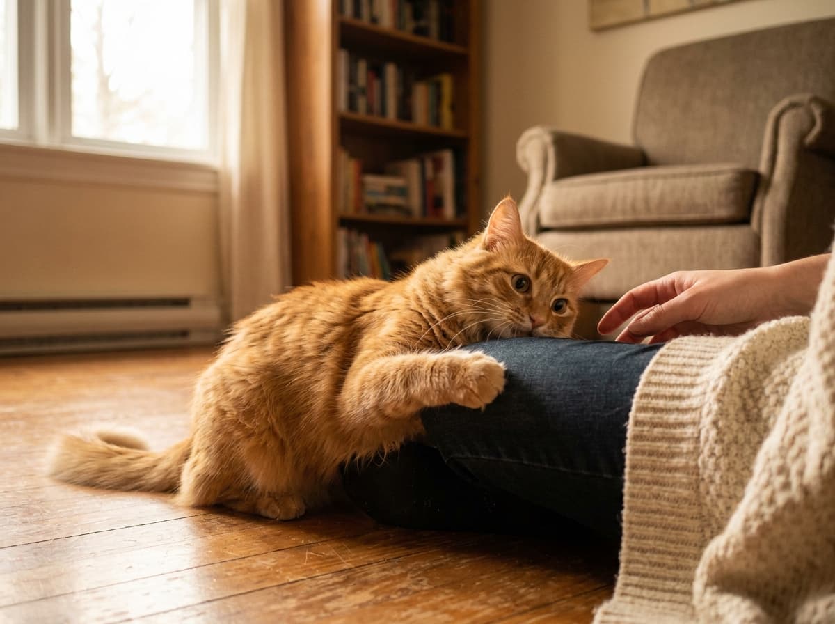 Why Your Cat Bites Your Legs, Hides, and Meows at Night: Understanding Feline Anxiety