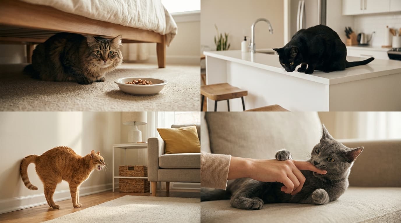Cat Behavior: Hiding, Jumping on Counters, Hissing, and Random Biting