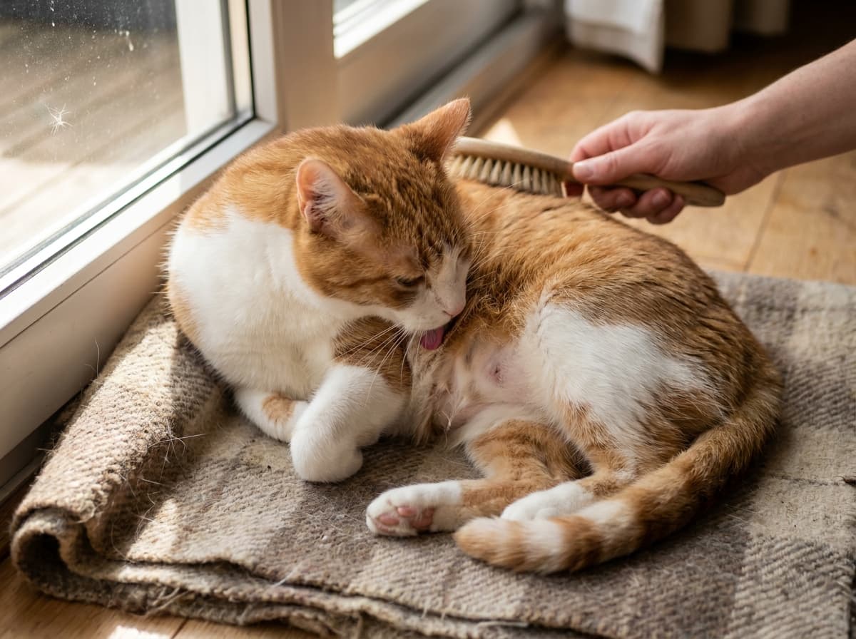 Cat Licking Bald Spots, Matted Fur, and How to Groom Aggressive Cats